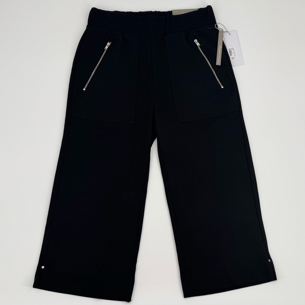 Soft Surroundings Women's Caicos Knit Wide Leg Crop Pants Size Small Petite NWT